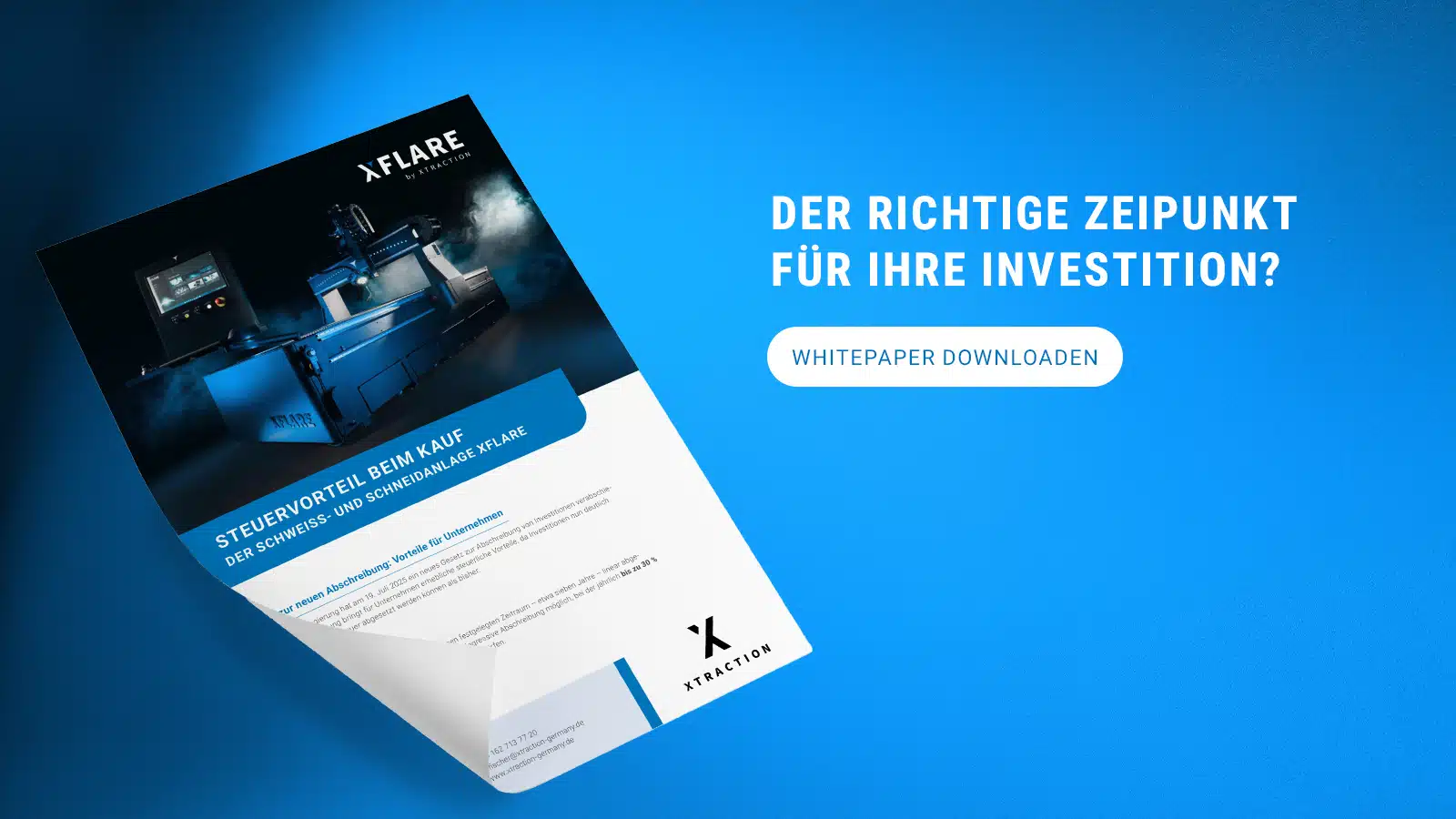 07-26–XFLARE-Steuerersparnis–WEB-DE Whitepaper: Steuervorteile beim Kauf der Schweiß- und Schneidanlage XFLARE